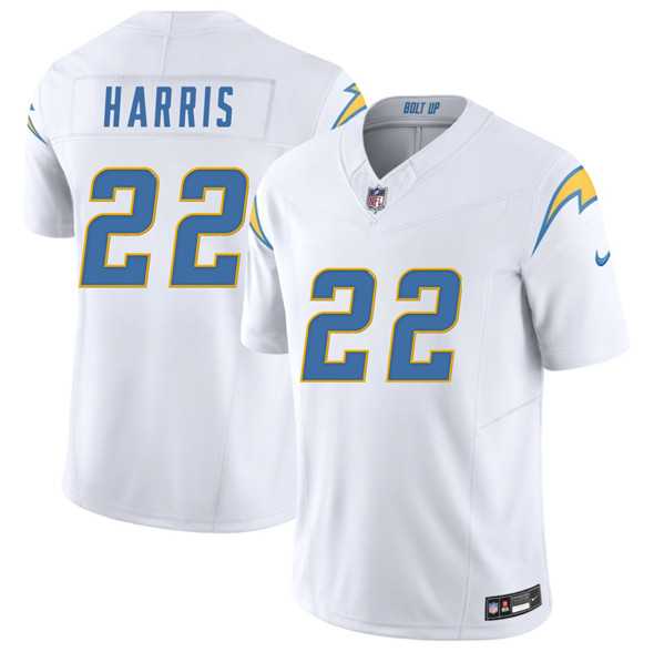 Men & Women & Youth Los Angeles Chargers #22 Najee Harris White 2025 F.U.S.E. Vapor Limited Stitched Jersey